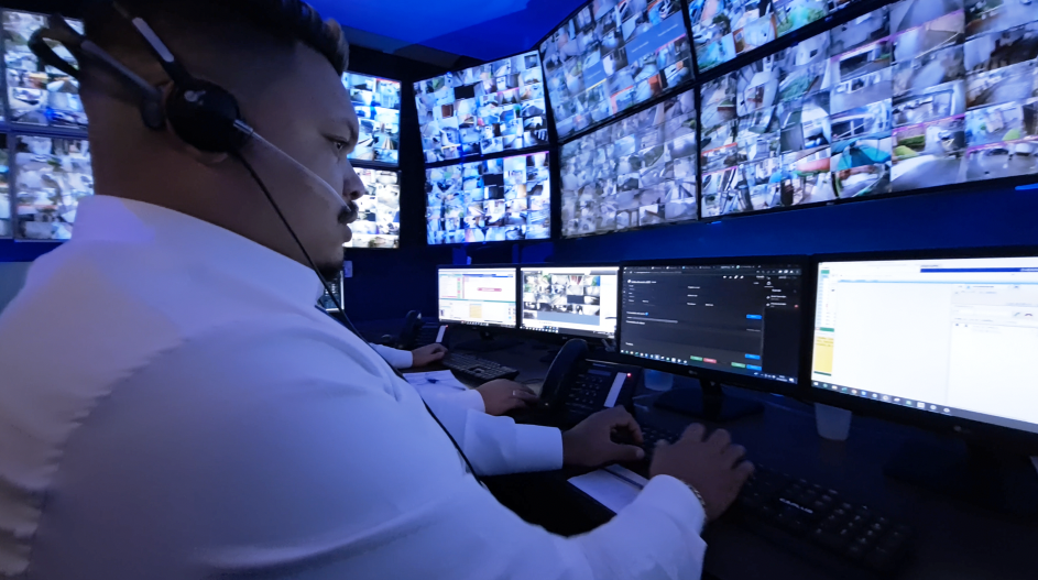 Central de monitoramento de Portaria Virtual operando 24 horas por dia