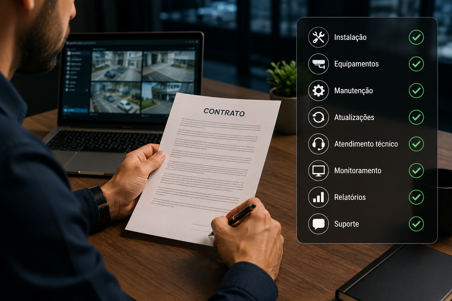 Análise de contrato para contratação de empresa de Portaria Virtual