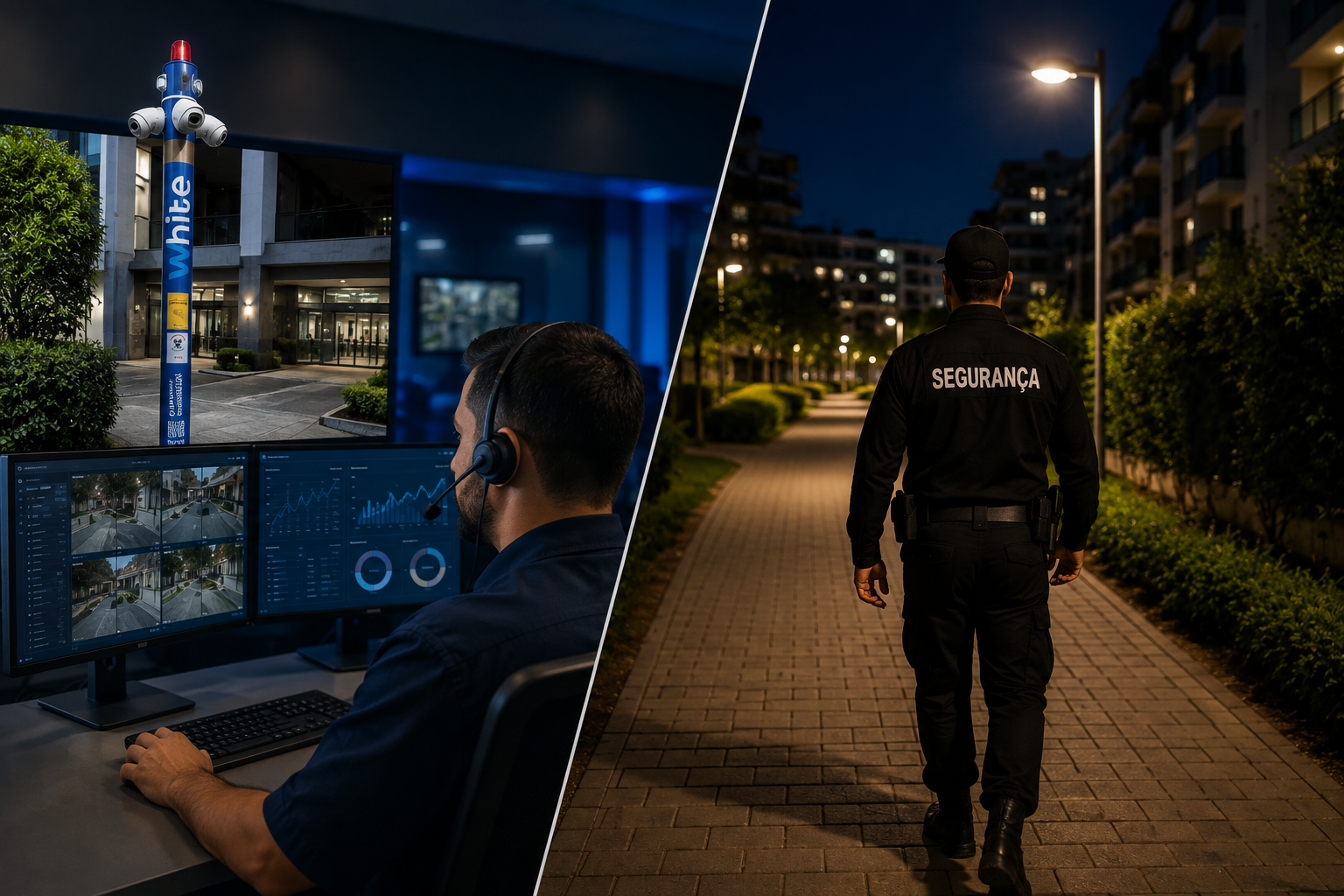 Comparação entre Torre de Vigilância e vigilante presencial
